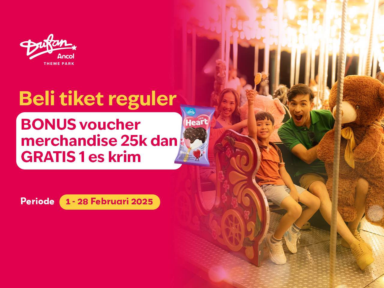 Main Ke Dufan Bonus Voucher Merchandise dan Es Krim